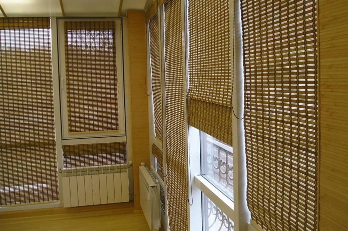 cortinas de bambu na loggia