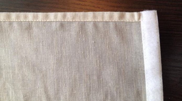 costure uma cortina com velcro