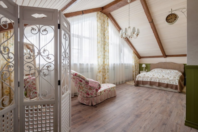 cortinas nas claraboias no estilo provençal