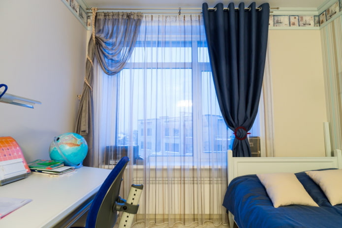 cortinas elegantes em estilo náutico