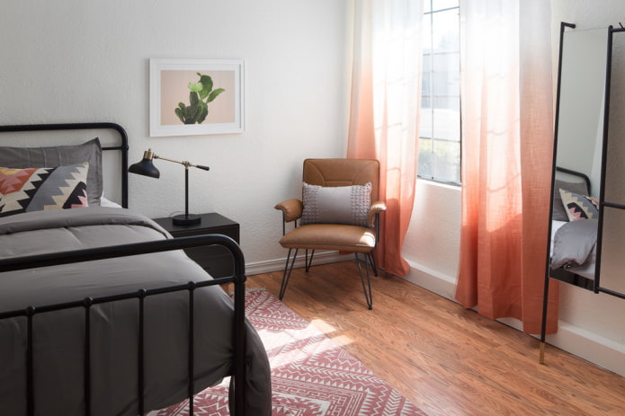 cortinas com efeito ombré no quarto