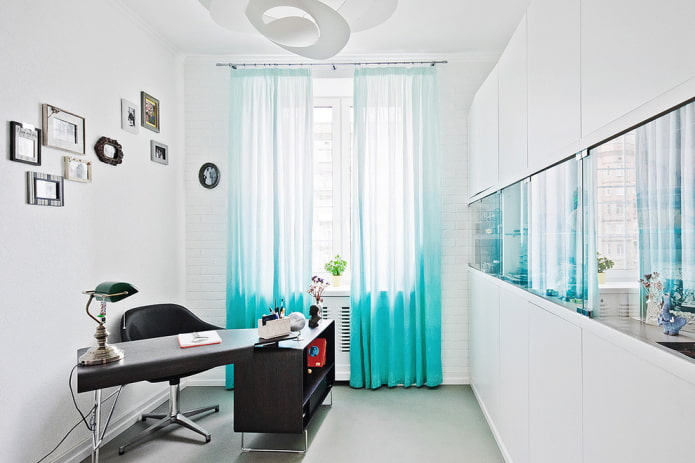 cortinas com efeito ombré no interior