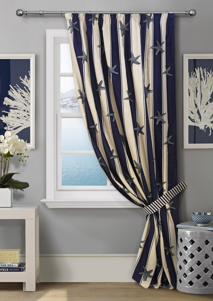 cortinas com tema marinho
