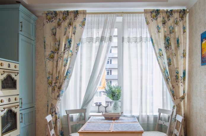 cortinas com flores