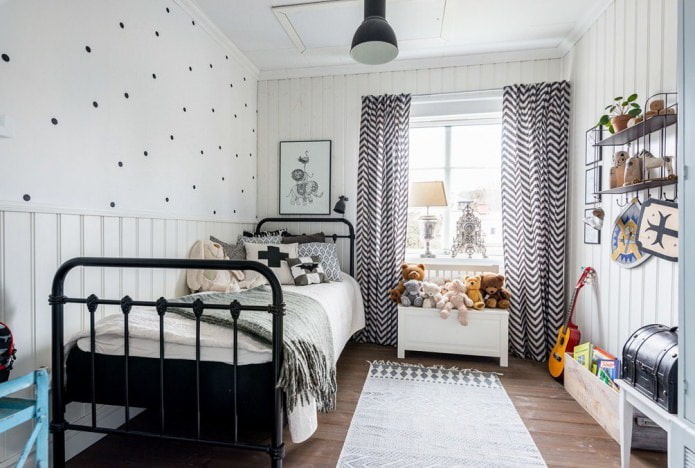 Cortinas de estilo escandinavo com estampas para quarto de criança