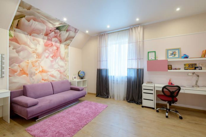 cortinas retas em quarto infantil
