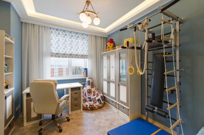 Cortinas estilo marinho para quarto de criança