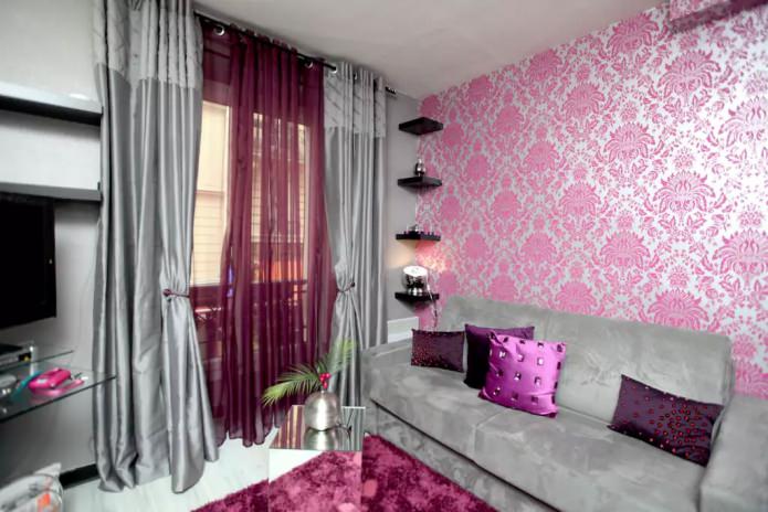 Cortinas com ilhós na sala de estar