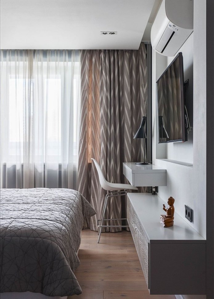cortinas com padrão geométrico