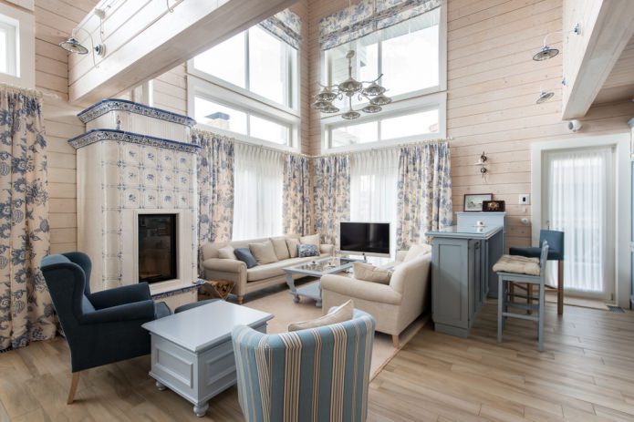 cortinas em estilo campestre na dacha