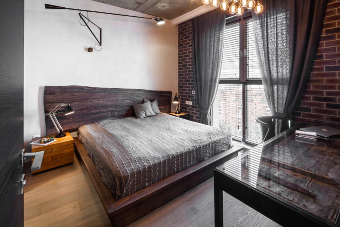 acabamento de piso no quarto em estilo industrial