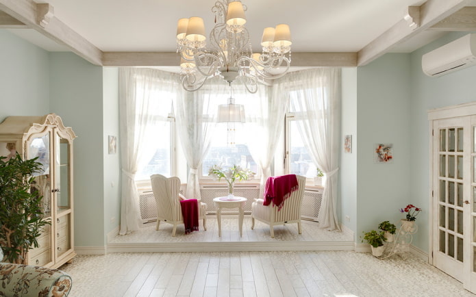 cortinas de voile no estilo provençal