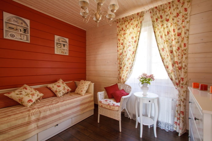 quarto em estilo provençal no interior da casa