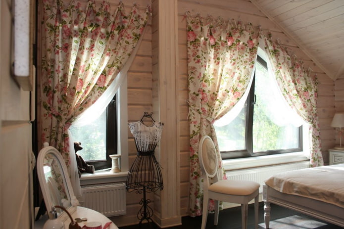 cortinas longas no estilo provençal