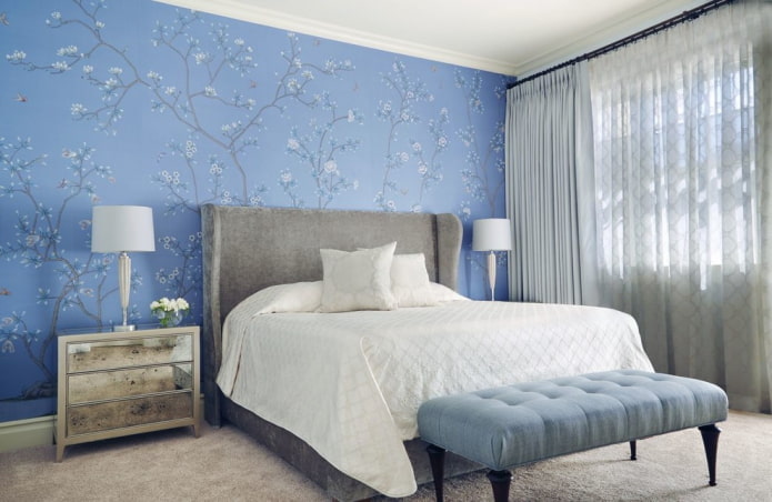 quarto azul claro