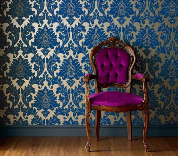 Papel de parede azul e dourado