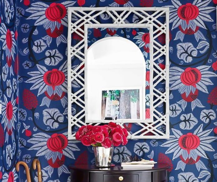 Papel de parede azul e vermelho