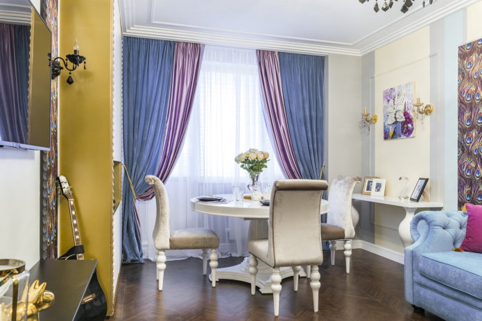 Cortinas bicolores