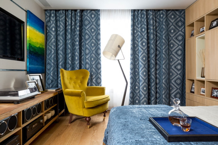cortinas com um padrão