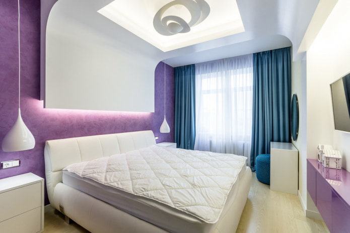 cortinas azuis e tule branco
