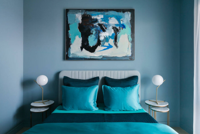 Quarto azul-turquesa
