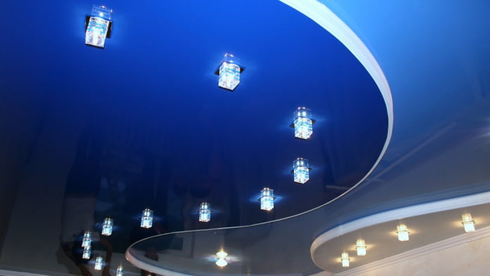 teto tenso azul