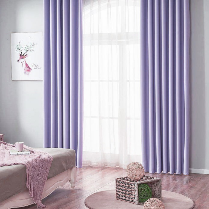 cortinas lilases longas