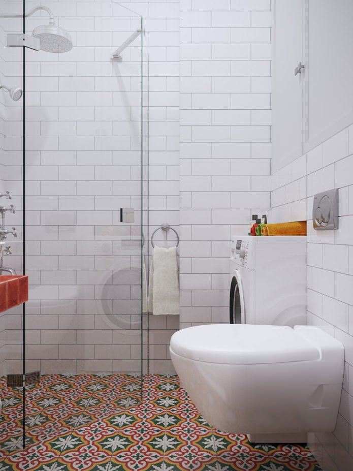 design de banheiro com chuveiro