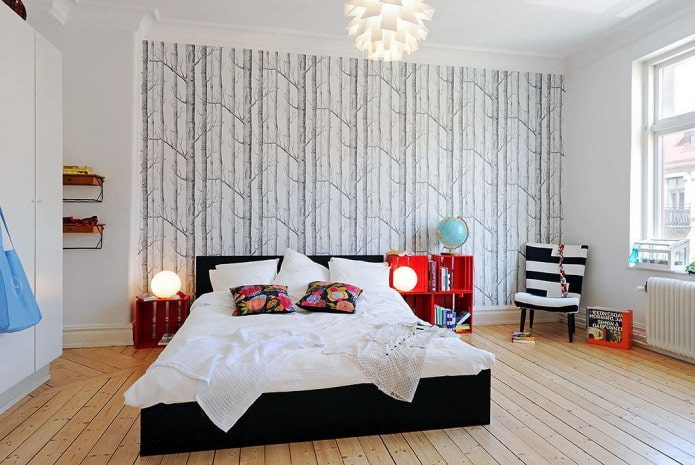 quarto em estilo escandinavo