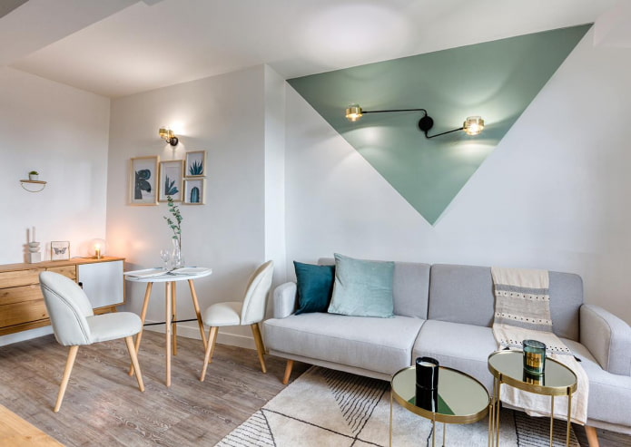 Sala de estar em estilo escandinavo