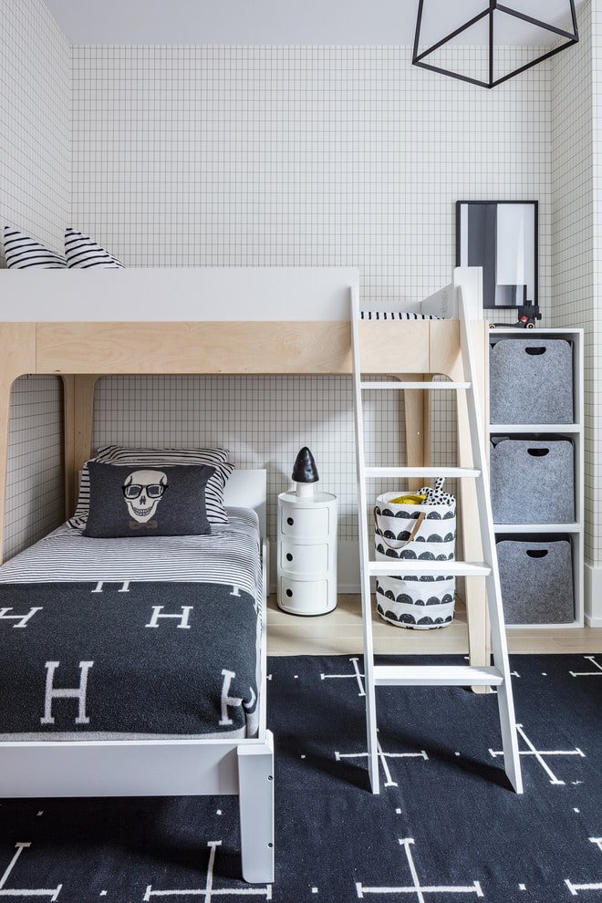 Quarto para menino em estilo escandinavo