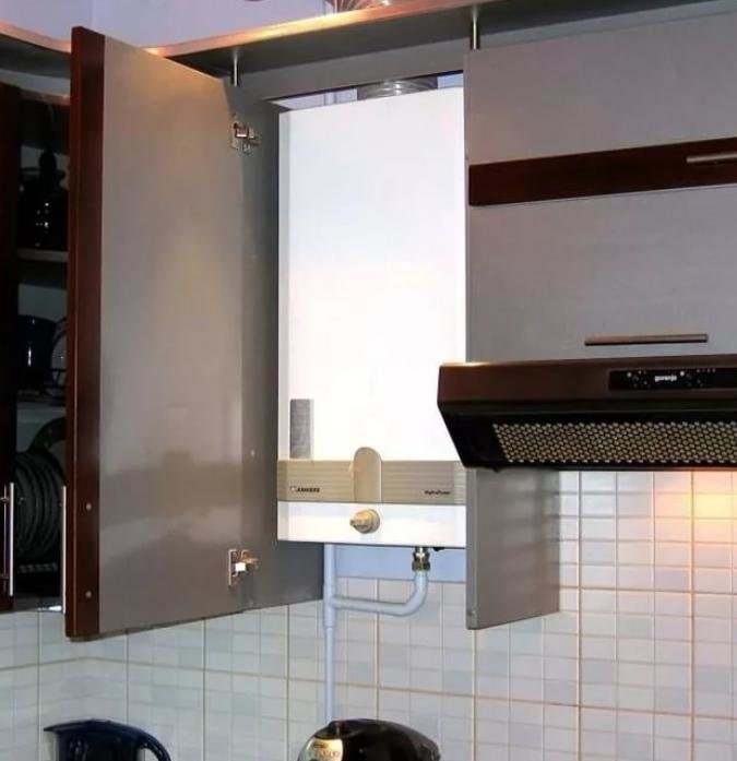 armário de parede para aquecedor de água