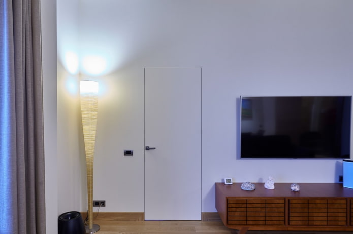 porta oculta na sala de estar