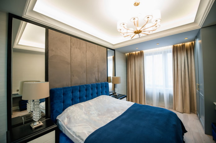 Cortinas para combinar com a parede acima da cabeceira