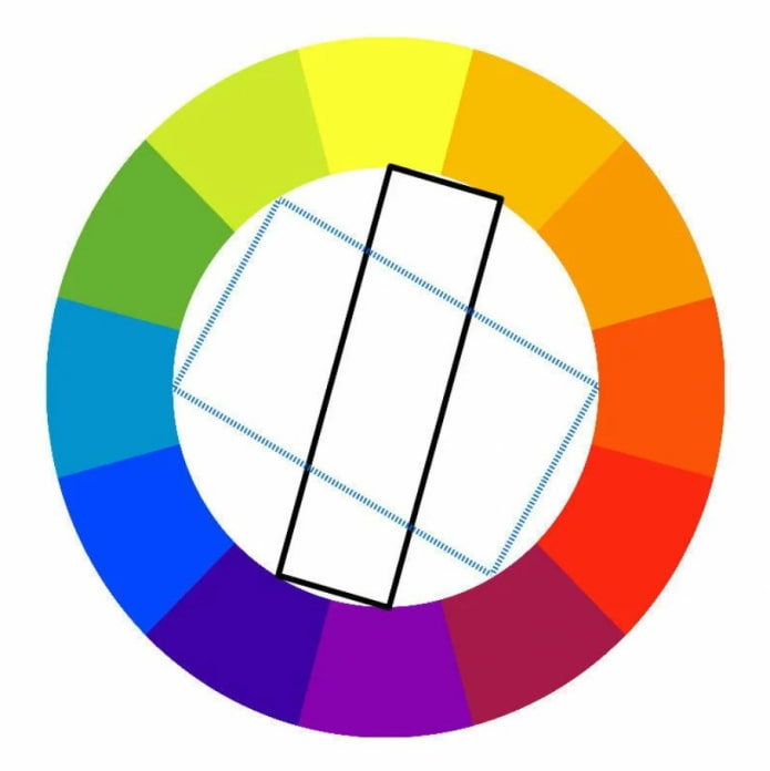 combinação de cores retangular