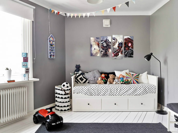 sofá em um interior de estilo escandinavo