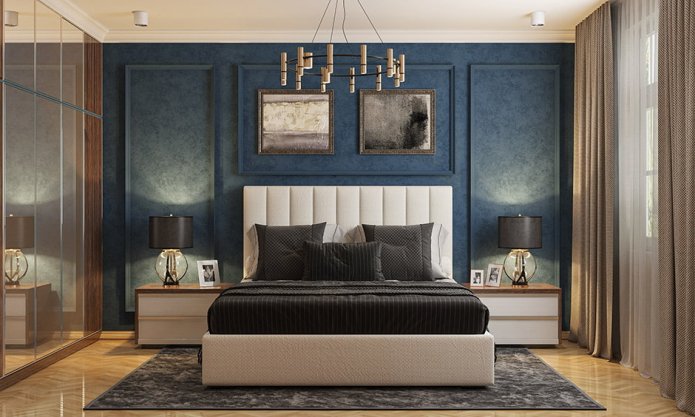 cama em estilo neoclássico