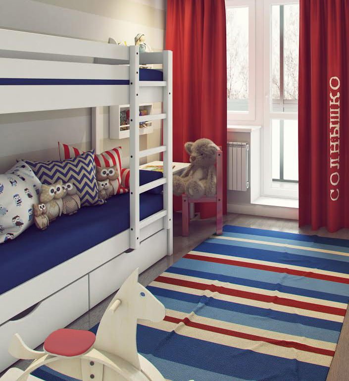 projeto de um quarto infantil de 9,5 m².