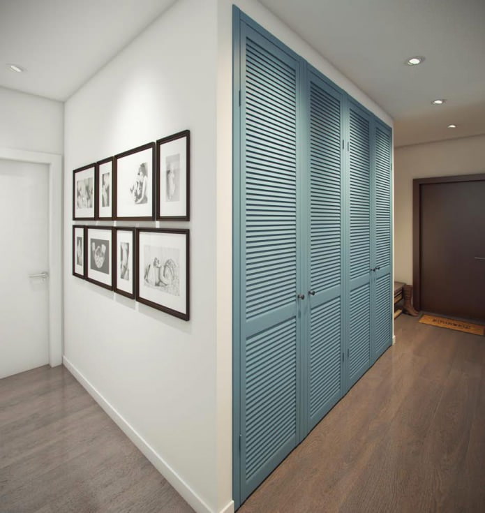 design de corredor em um apartamento de 52 m².