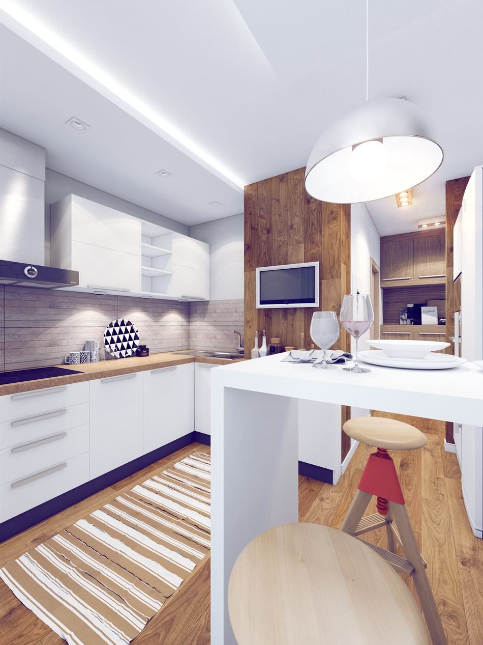 cozinha em um apartamento de dois quartos