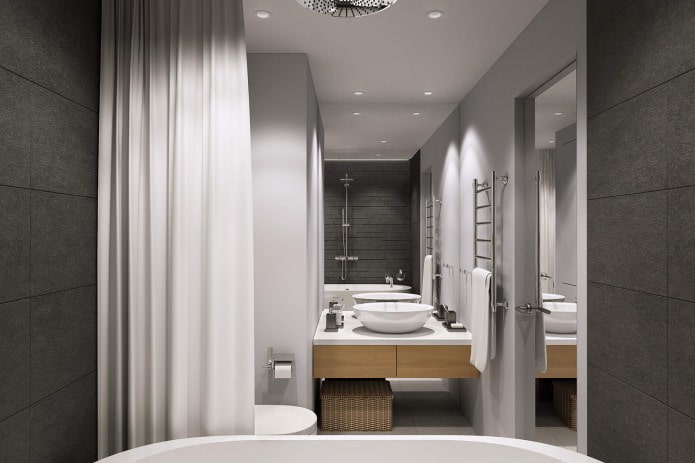 design moderno de banheiro 4,7 m².