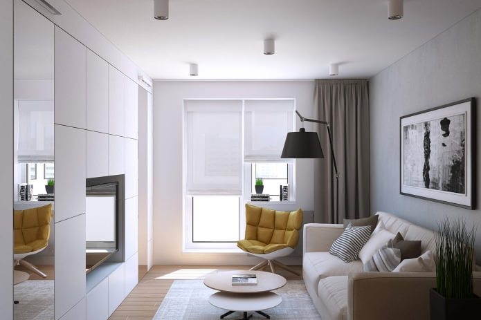 Design de interiores de apartamento em estilo moderno