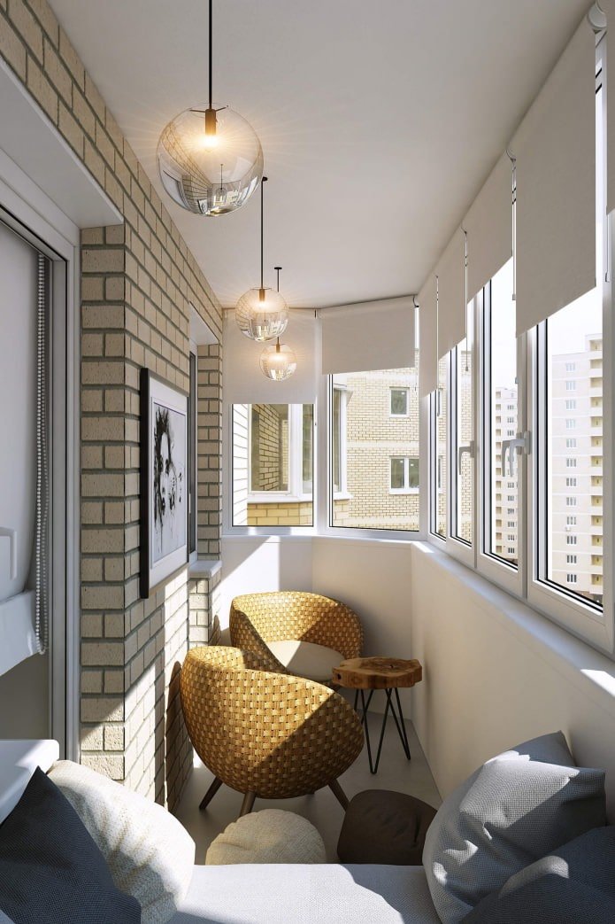 varanda de design com área de lazer de 6,5 m².