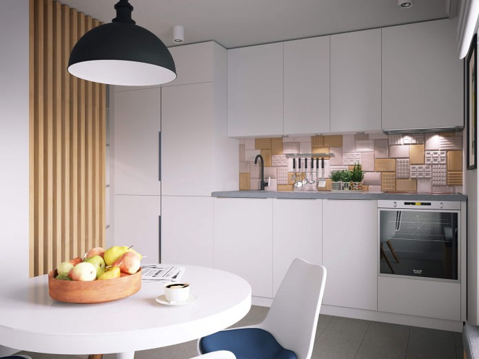 cozinha no projeto de um apartamento de um cômodo apartamento de 37 m².