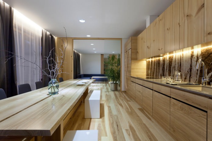 interior de cozinha em estilo ecológico