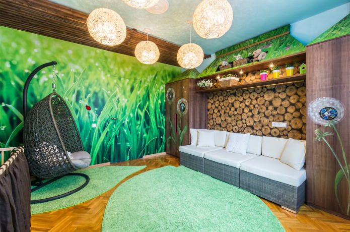 design de quarto infantil em estilo ecológico