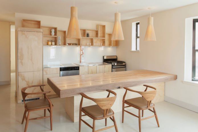 cozinha em estilo ecológico interior