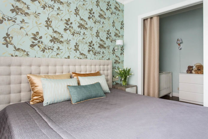 zoneamento funcional de um quarto e quarto infantil combinados
