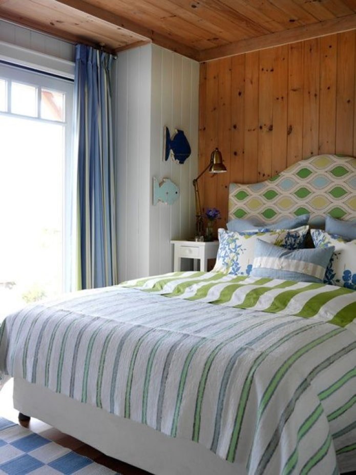 decoração de cama moderna no campo