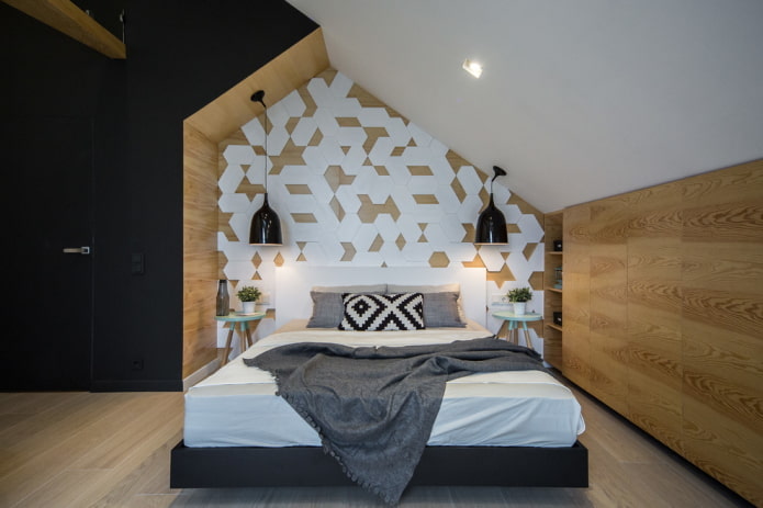 decoração de quarto de sótão